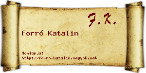 Forró Katalin névjegykártya